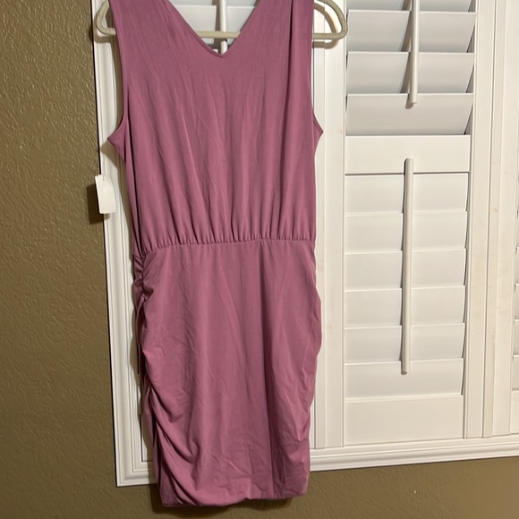 Nine West Women’s Dress Sleeveless V-Neck Midi Size Large Med Purple Color - Picture 5 of 7